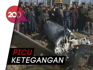 Penampakan Pesawat India yang Ditembak Jatuh Pakistan