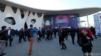 MWC 2019 seperti tahun-tahun sebelumnya masih digelar di Fira Gran Via yang berlokasi di kota Barcelona, Spanyol. (Foto: detikINET/Adi Fida Rahman)