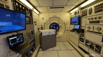Ini merupakan bagian dalam rumah para astronot di Mars yang diboyong Hewlett-Packard (HP) ke MWC 2019. (Foto: detikINET/Adi Fida Rahman)