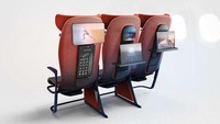 Desain kursi ini untuk memenuhi kebutuhan penumpang abad ke-21. Di mana ada saku khusus untuk laptop atau tablet menggunakan kain dan peka terhadap tekanan untuk mendeteksi apakah ada perangkat elektronik tertinggal atau tidak di dalamnya (LAYER/CNN Travel)  