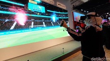 Adapun yang menjadi sorotan adalah implementasi 5G yang bisa diturunkan untuk aktivitas gaming hingga mengontrol robot. (Foto: detikINET/Adi Fida Rahman)