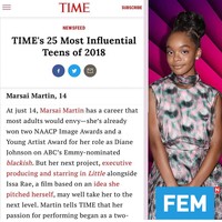 Tidak peduli apakah kamu berusia empat atau 84, tidak ada batasan pada apa yang bisa kamu lakukan. Dan jika kamu membuktikan bahwa kamu bisa melakukannya, kamu tidak perlu menunggu. Seseorang berusia 13 tahun menciptakan film ini dan itu menjadi film mengajutkan, disukai, dan memuaskan, tuturnya.  Foto: Instagram @marsaimartin