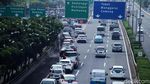 Kemacetan Imbas Arak-arakan di Jalan Sudirman