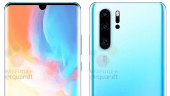 Huawei P30 Pro juga memperlihatkan notch mungil, bagian tepi yang melengkung, dan bezel tipis. (Foto: Dok: WinFuture)