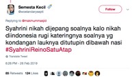 Kalau kamu punya kebiasaan ini nggak? Tutupin lauk dibawah hamparan nasi saat kondangan. Foto: Twitter