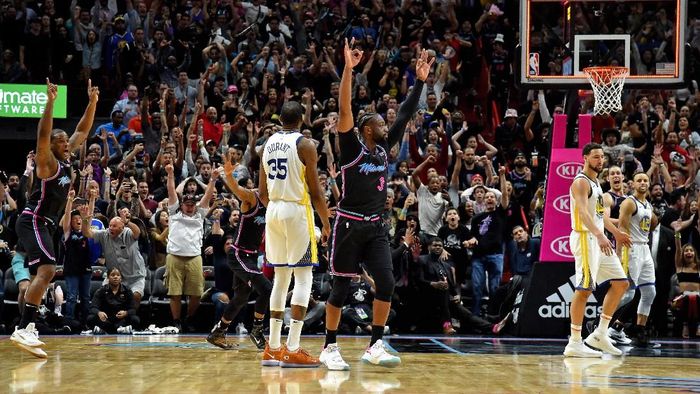 Miami Heat menang 126-125 atas Golden State Warriors dalam lanjutan NBA (Foto: Steve Mitchell-USA TODAY Sports)