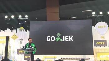 Turut hadir co-founder dan CEO Go-Jek, Nadiem Makarim. Ia mengatakan upaya kolaborasi kedua startup tidak dapat dipisahkan. (Foto: detikINET/Virgina Maulita Putri)