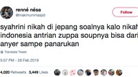Zuppa Soup jadi menu favorit di kondangan. Antreannya bisa-bisa panjang banget lho. Foto: Twitter