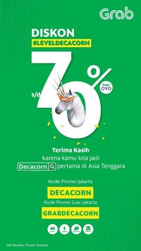 Rayakan Decacorn, Grab Tebar Diskon Sampai 70%