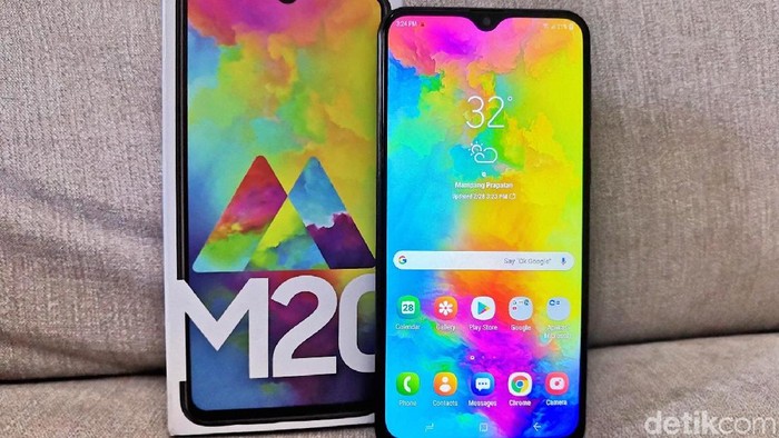 Samsung Galaxy M20. Foto: Fino/detikinet Samsung Galaxy M20. Foto: Fino/detikinet