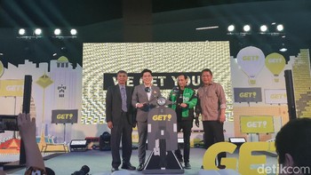 Peluncuran ini menandakan Get secara resmi telah beroperasi di Bangkok. Mereka menawarkan layanan ojek online, pengiriman barang, dan pengantaran makanan. (Foto: detikINET/Virgina Maulita Putri)