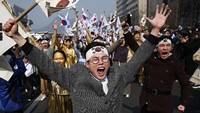 Tak hanya Korsel, Korea Utara turut menjadi tanggal 1 Maret sebagai hari libur nasional untuk menghormati gerakan tersebut. Chung Sung-Jun/Getty Images.