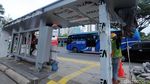 Pembangunan Halte Metrotrans di Senayan