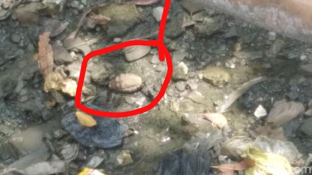 Granat jenis nanas ditemukan sungai dekat rumah pompa/