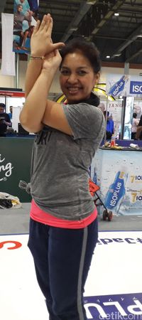 Shinta sudah lima tahun berlatih dan menjaga pola makannya.