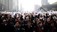 Gerakan yang disebut diikuti oleh jutaan warga Korea di kota Seoul 100 tahun yang lalu itu pun menyebar dan memicu aksi lainnya di sejumlah daerah yang menuntut kemerdekaan dan melawan kolonialisme Jepang di Korea. Kim Hong-Ji/Reuters.