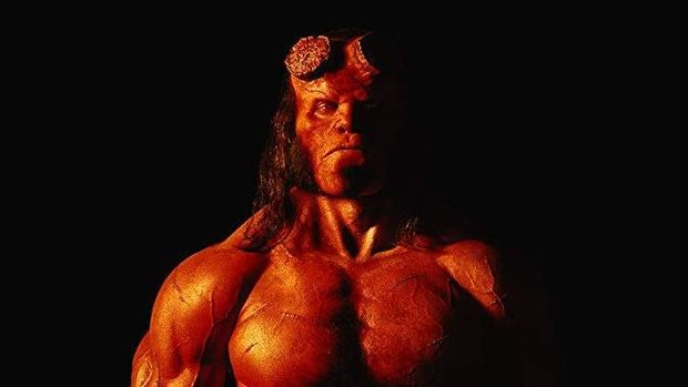 Foto behind the scene film 'Hellboy'.