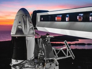 AS Luncurkan Roket Falcon 9 dan Kapsul Crew Dragon