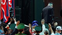 Rangkaian kereta yang membawa pemimpin Korea Utara itu akan menempuh perjalanan selama 2,5 hari untuk kembali ke Pyongyang. Kim Kyung Hoon/Reuters.