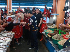 Jokowi Sapa Pedagang Ikan di TPI Sodoha Kendari
