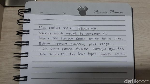 Tulisan tangan Ayunda.
