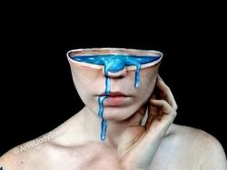 Ngeri Tapi Keren! Lukisan 3D di Tubuh Tampak Nyata