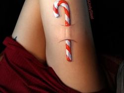 Ngeri Tapi Keren! Lukisan 3D di Tubuh Tampak Nyata