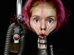 Ngeri Tapi Keren! Lukisan 3D di Tubuh Tampak Nyata