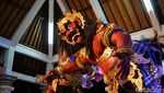 Potret Persiapan Pawai Ogoh-ogoh Modern di Bali