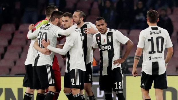 Juventus kalahkan Napoli 2-1 di Liga Italia Serie A. (