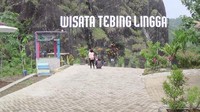 Liburan ke Trenggalek, singgah dulu ke Wisata Tebing Lingga (WTL) di kaki tebing batu setinggi 300 meter. (Adhar Muttaqin/detikTravel)