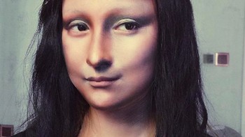 Wajah ikonik Monalisa. Foto: Bored Panda