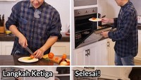 Diaz juga suka bercanda soal makanan ternyata. Lihat saja gayanya ketika pura-pura membuat tutorial masak pizza. Foto: instagram @diaz.hendropriyono