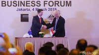 Menteri Pedagangan Enggartiasto Lukita dan Menteri Perdagangan, Pariwisata, dan Investasi Australia Simon Birmingham menandatangani perjanjian perdagangan ekonomi komprehensif antara Indonesia dan Australia (IA-CEPA).