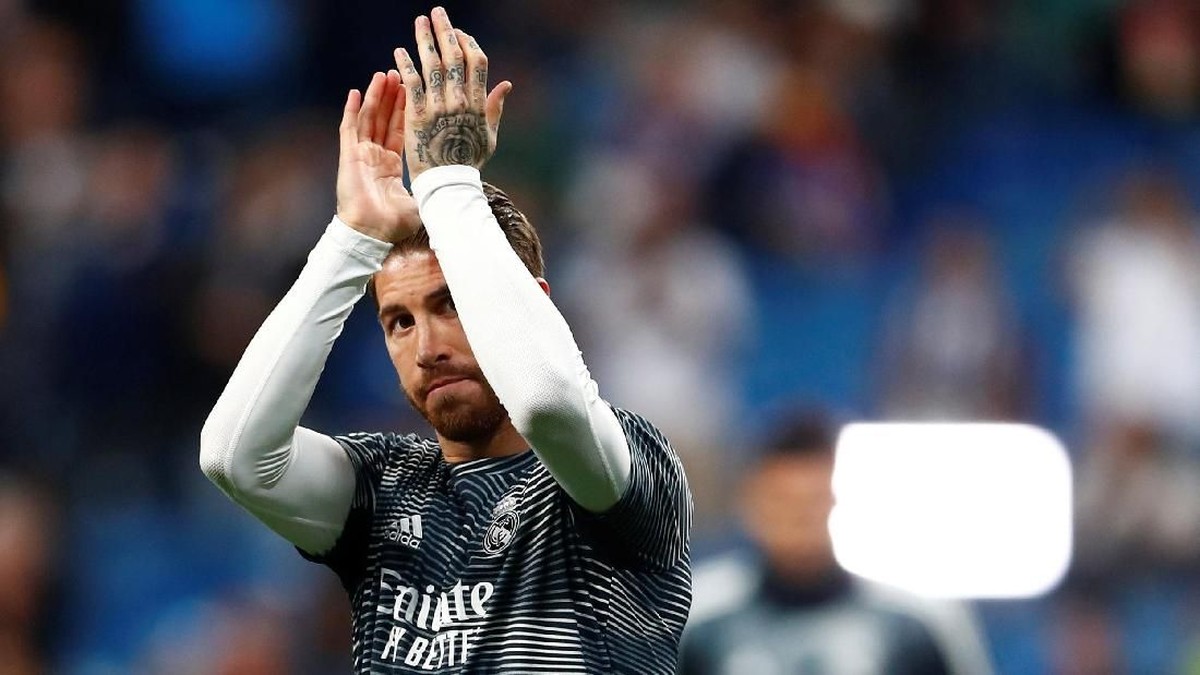 Bek sekaligus kapten Real Madrid Sergio Ramos. (Foto: Juan Medina / Reuters)