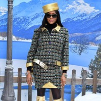 Sejumlah selebriti juga menghadiri hajatan ini. Salah satunya supermodel senior Naomi Campbell. Foto: Getty Images