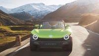 Setelah 2017 I.D. Buzz Concept sebagai kendaraan masa depan, kini Volkswagen memperkenalkan saudara barunya, yang juga akan berbekal listrik terinspirasi dari Beetle Buggy 1960. Foto: Pool (Carbuzz)