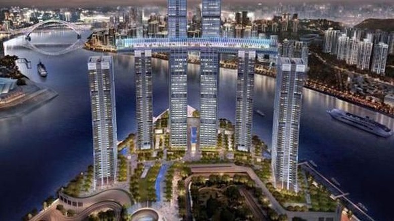 Desain gedung horizontal The Crystal di China (Safdie Architect) Desain gedung horizontal The Crystal di China (Safdie Architect)
