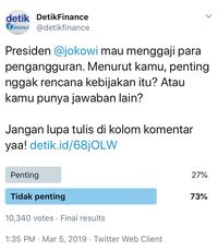 Banyak yang Tak Setuju Rencana Jokowi Mau Gaji Pengangguran