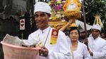 Umat Hindu Upacara Tawur Agung Kesanga di Pura Aditya Jaya