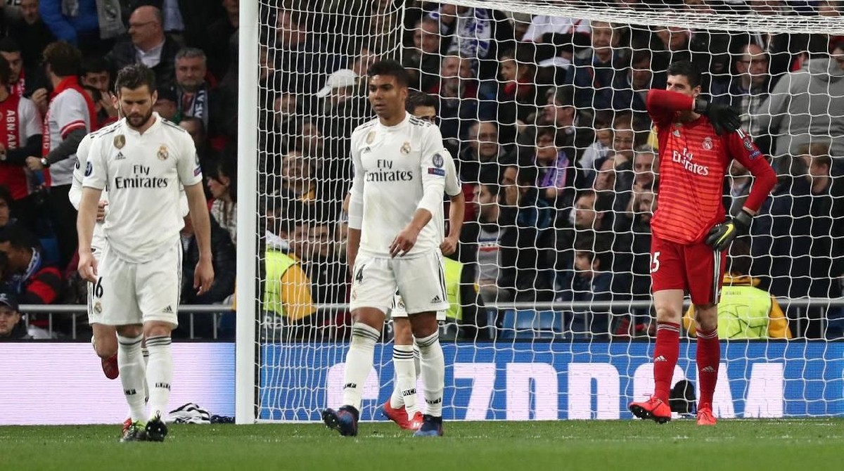 Pemain Real Madrid selepas disingkirkan Ajax di Liga Champions. (Foto: Sergio Perez/Reuters)