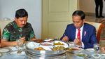 Potret Panglima TNI Hadi Tjahjanto Saat Makan Siang Bersama Jokowi hingga Makan Nasi Padang