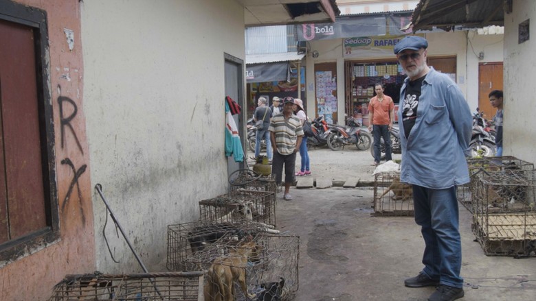 Aktor Inggris Selamatkan Anjing yang akan Dibakar di Pasar Tomohon Aktor Inggris Selamatkan Anjing yang akan Dibakar di Pasar Tomohon