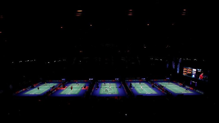 Badminton - All England Open Badminton Championships - Arena Birmingham, Birmigham, Britain - March 6, 2019   General view of play during the first round   Action Images via Reuters/Andrew Boyers     TPX IMAGES OF THE DAY