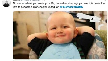 Melihat comeback MU atas PSG, belum telat lho kalau mendadak mau jadi fans The Red Devils. (Foto: Internet/Twitter)