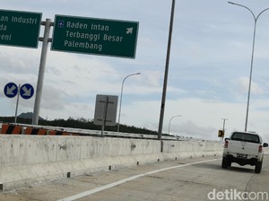 Mudik Via Tol dari Lampung ke Palembang, Rest Area Masih Temporer