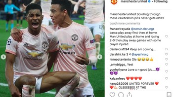 Termasuk sang pahlawan yang melesakkan penalti di injury time, Marcus Rashford. Foto: Instagram