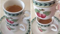 Pesan kopi double espresso, netizen bernama Thierry ini justru mendapatkan dua cangkir kopi yang disusun menjadi satu. Duh! Foto: Boredpanda