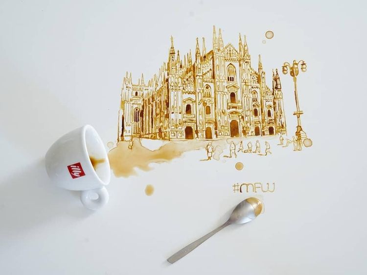 Keren! Begini Jadinya Kalau Air Seduhan Kopi Dijadikan Lukisan Bernilai Seni Tinggi