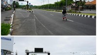 Akses jalan dari Bandara Ngurah Rai menuju By Pass Ngurah Rai yang kemarin lengang kini sudah dipadati kendaraan (Foto: Aditya Mardiastuti/detikcom)